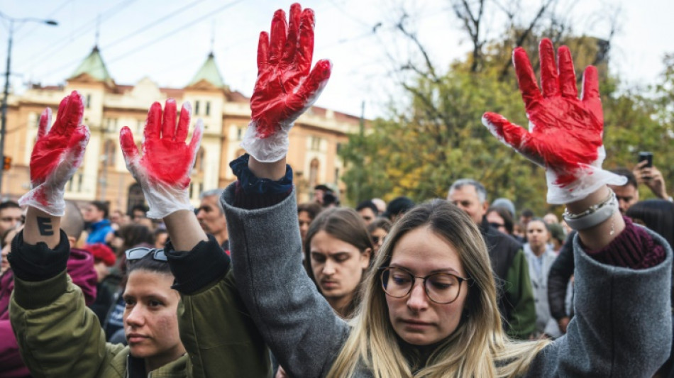 Thousands protest in Serbian city over fatal roof collapse