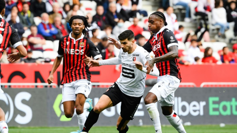 L1: Rennes assure le nul à Nice et consolide sa place sur le podium