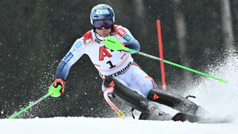 Norway's Haugan leads Kitzbuehel slalom