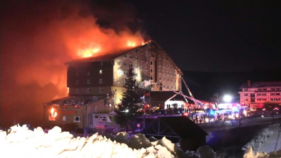 Huge fire guts Turkish ski resort hotel, killing 76